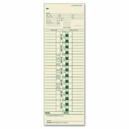 AWESOME AUDIO Time Card - Manila - Weekly - 3.5 in. x 10.5 in., 500PK AW3198244